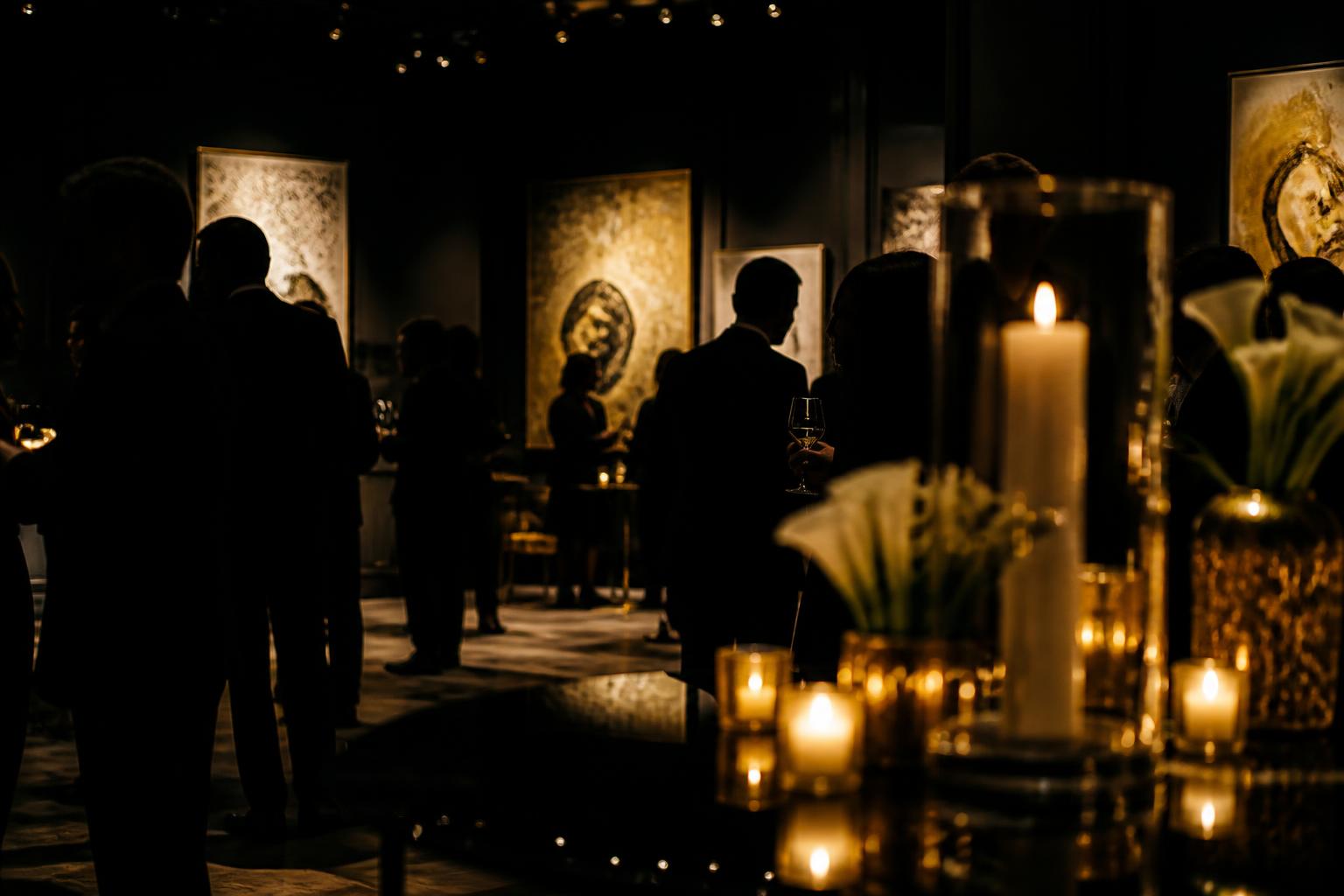 Elegant evening networking reception